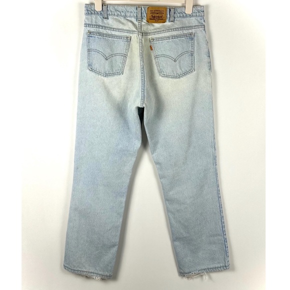 Vintage Levi’s Original 619 • Orange Tab • Straight Leg • Light Wash - 36W x 32L - Picture 1 of 7